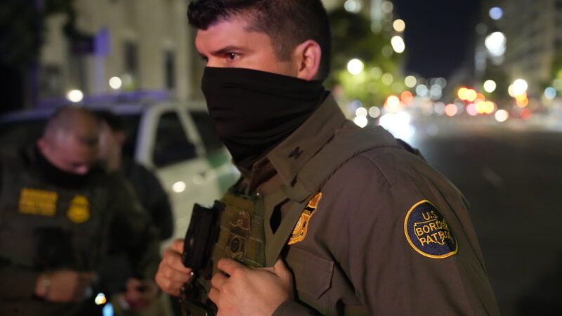 Masked Border Patrol agent |  Polaris/Newscom