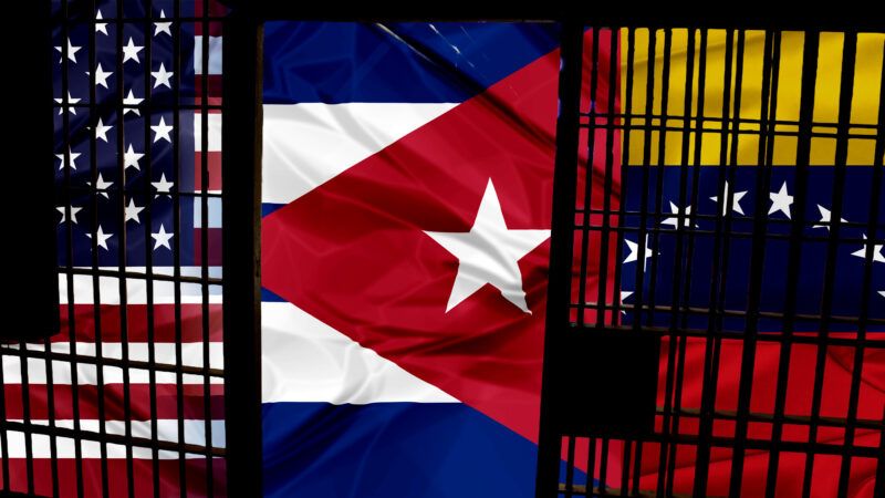 The Cuban and Venezuelan flags are seen behind bars | Illustration: Eddie Marshall | Tony Bosse | Bennymarty | Conchasdiver | Dreamstime.com