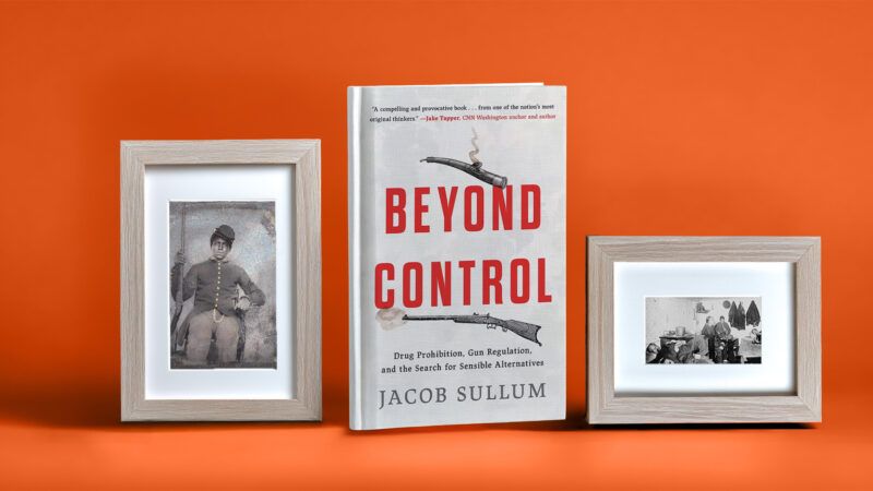 An illustration showing the book cover for "Beyond Control" by Jacob Sullum An illustration showing the book cover for "Beyond Control" by Jacob Sullum | Illustration: Eddie Marshall | Midjourney