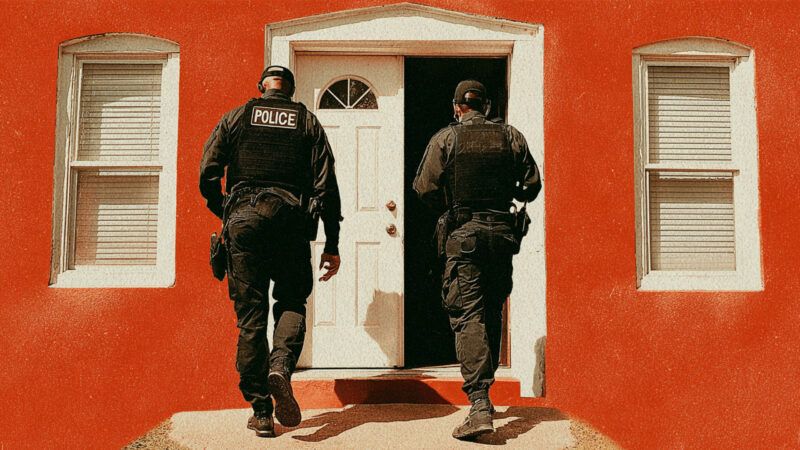 SWAT team in front of a door | Illustration: Eddie Marshall | Midjourney