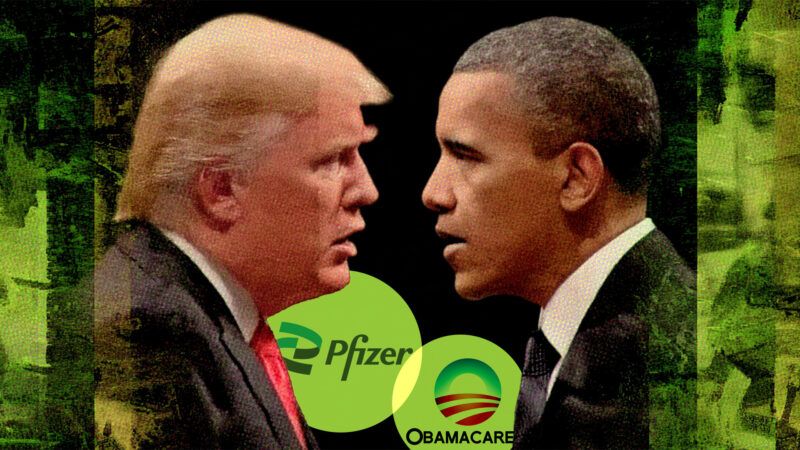 Picture of Donald Trump facing a picture of Barack Obama | Eddie Marshall | Midjourney
