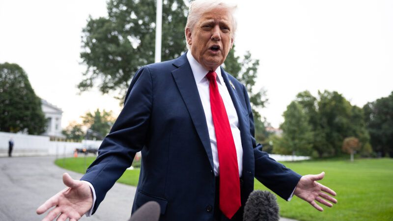 President Donald Trump speaks to reporters on the South Lawn of the White House | CNP/AdMedia/Sipa/Newscom