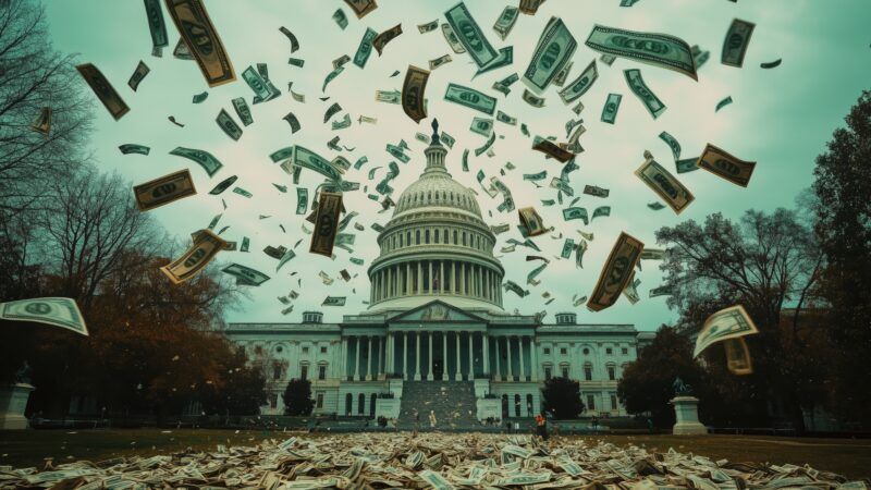 Money scatters in front of the U.S. Capitol | ID <a href="https://www.dreamstime.com/money-scattered-around-us-capitol-building-symbolizing-political-influence-economic-power-dollar-bills-float-air-cover-image357253420">357253420</a> | <a href="https://www.dreamstime.com/photos-images/dollar-bills.html">Dollar Bills</a> ©  <a href="https://www.dreamstime.com/yganko_info">Yulia Gapeenko</a> | <a href="https://www.dreamstime.com/stock-photos">Dreamstime.com</a>
