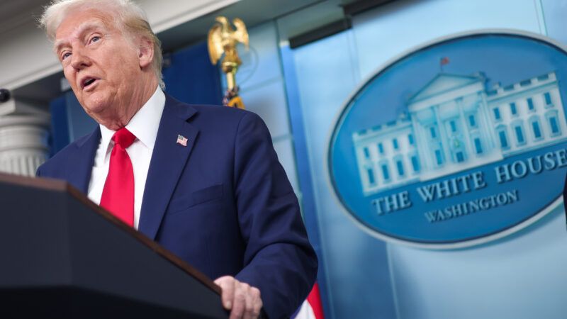 President Donald Trump speaking to reporters in the White House | Samuel Corum/Sipa USA/Newscom