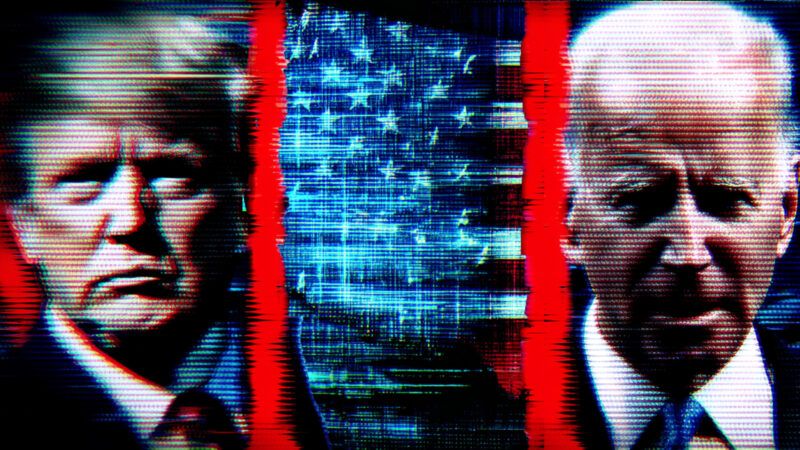 President Donald Trump and former President Joe Biden. | Illustration: Eddie Marshall | Midjourney