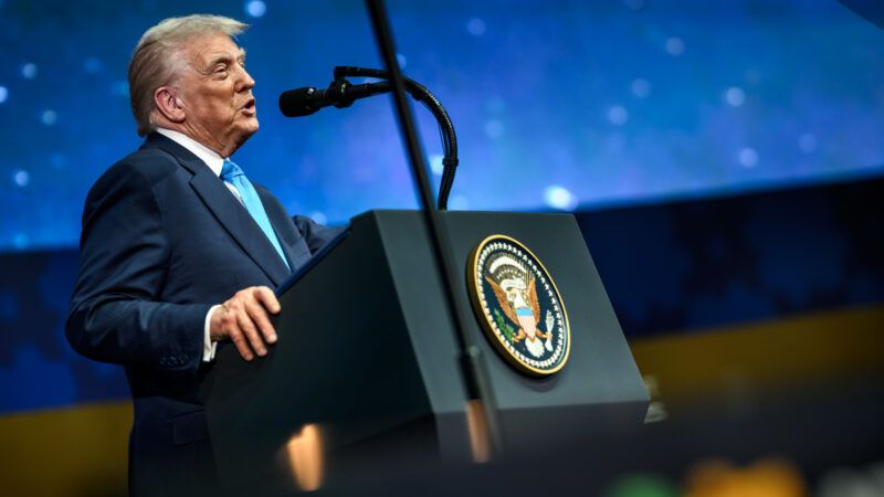 President Donald Trump gives a speech in South Korea | Daniel Torok/White House/Newscom