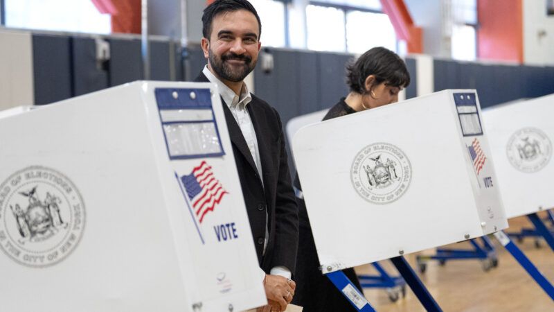 Photo of Zohran Mamdani voting in New York City's mayoral election | Barry Williams/TNS/Newscom