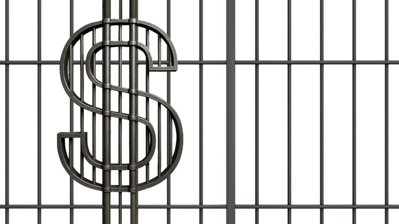 An illustration of jail bars with a dollar sign | Illustration: Joanna Andreasson; Source images: iStock
