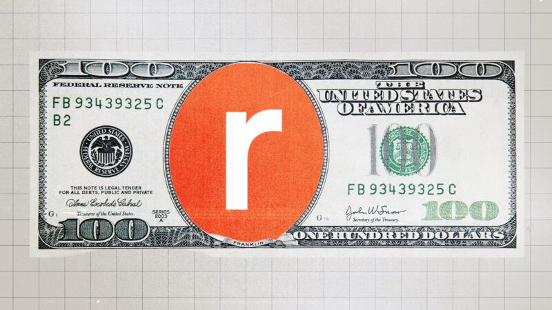 0 bill, with Reason logo in the middle | Illustration: Eddie Marshall | Midjourney