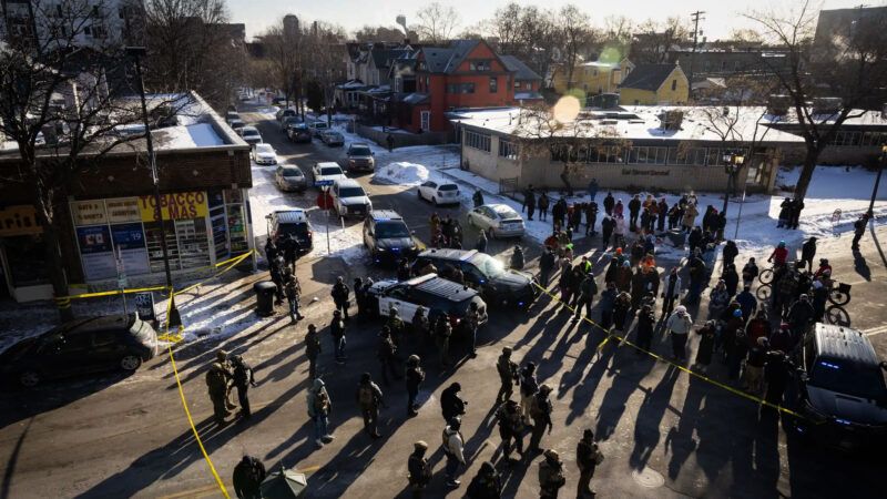 the scene of the Alex Pretti shooting | Ben Hovland/MPR News file