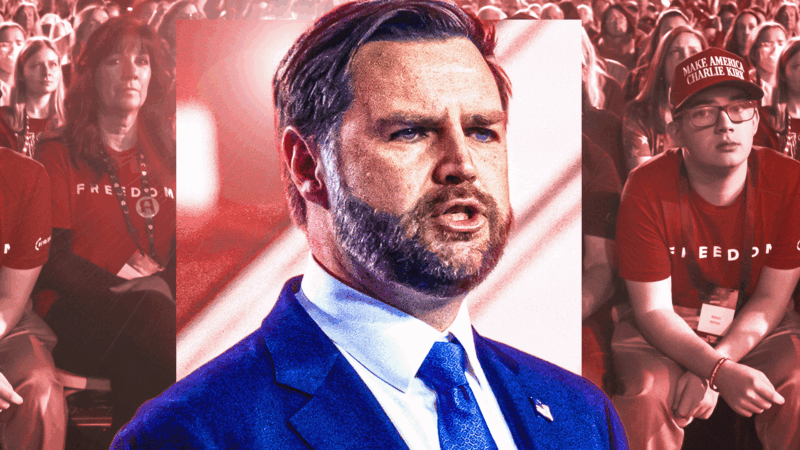 Vance-TPU-2025 | Illustration: Adani Samat. Photo: Laura Brett/ZUMAPRESS/Newscom