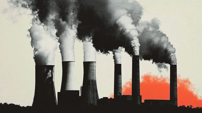 An illustration of coal stacks | Midjourney