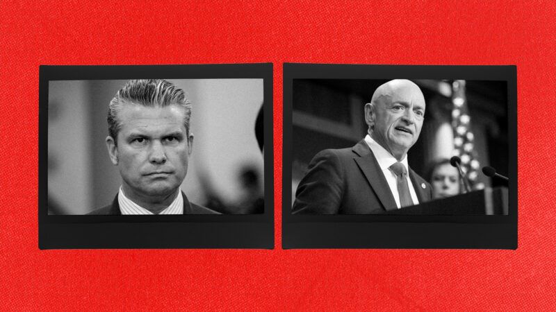 Defense Secretary Pete Hegseth and Senator Mark Kelly | Michael Brochstein/Zuma Press/Newscom/Bonnie Cash/UPI/Newscom