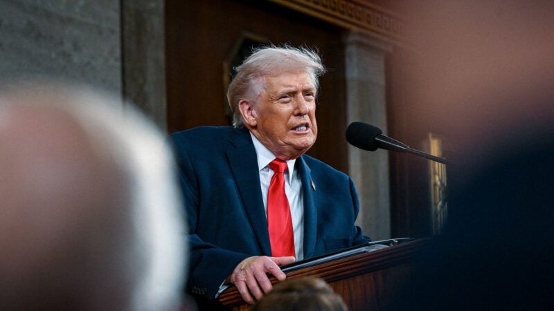 President Donald Trump speaking at a lectern | CNP/AdMedia/Newscom