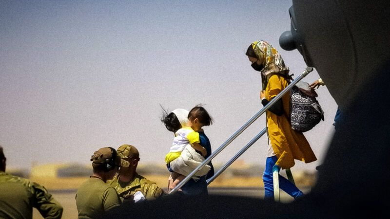 Afghan evacuees arriving at Ali Salem Air Base, Kuwait | Photo: U.S. Air Force/Staff Sgt. Ryan Brook