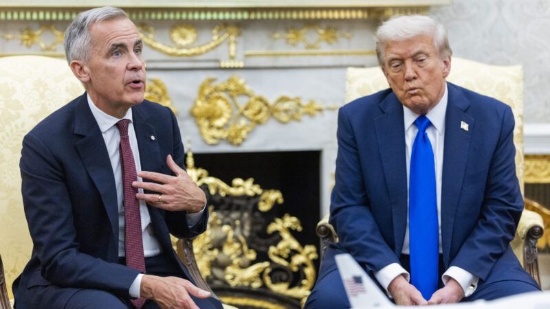 Mark Carney and Donald Trump sitting in the White House | CNP/AdMedia/Newscom