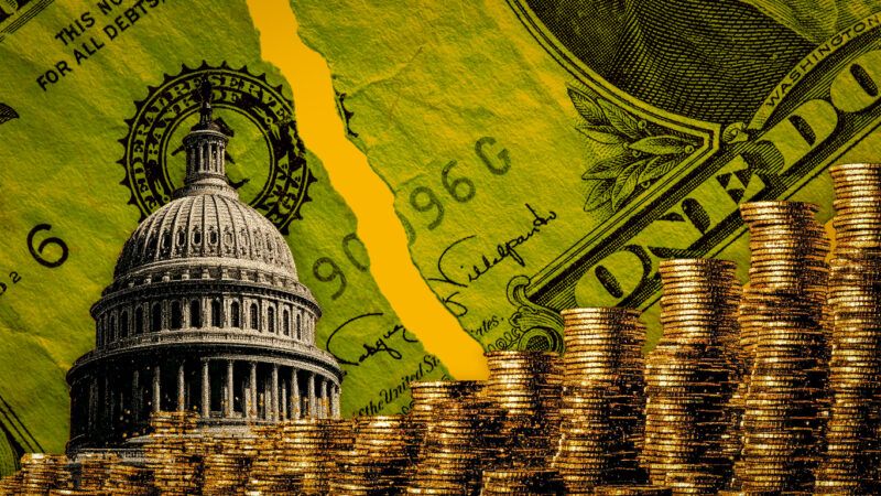 The U.S. Capitol surrounded by cash and change | Illustration: Midjourney/Mikhail Matsonashvili/Dreamstime
