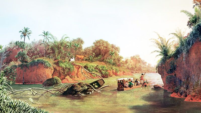 topicstravel | Illustration: The Isthmus of Panama on the Height of the Chagres River (1850), Charles Christian Nahl; Wikimedia