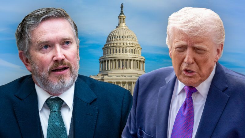 Thomas Massie and Donald Trump, with the US Capitol Building in the background | Illustration: Tom Williams/CQ Roll Call/Andrew Leyden/ZUMAPRESS/Newscom/Hunterbliss/Dreamstime