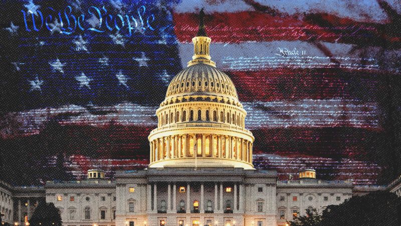 The U.S. Capitol against the backdrop of an American flag and the U.S. Constitution | Illustration: Keith Lamond/Onur Ersin/Leigh Prather/Dreamstime