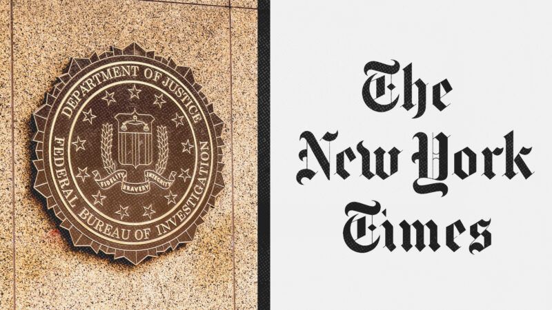 the FBI seal next to the logo of The New York Times | Paul Brady/Dreamstime/The New York Times/Wikimedia Commons