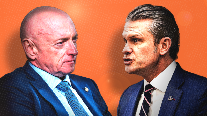 Sen. Mark Kelly and Defense Secretary Pete Hegseth | Yuri Gripas/Abaca/Pool via CNP/Mega/Newscom/RSSIL/Jessica Koscielniak