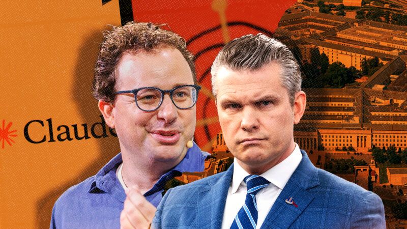 An illustration of Dario Amodei and Pete Hegseth | Illustration: Algi Febri Sugita/ZUMAPRESS/Jen Golbeck/SOPA Images/Sipa USA/BONNIE CASH/UPI/Newscom/Tech Crunch/Wikimedia Commons