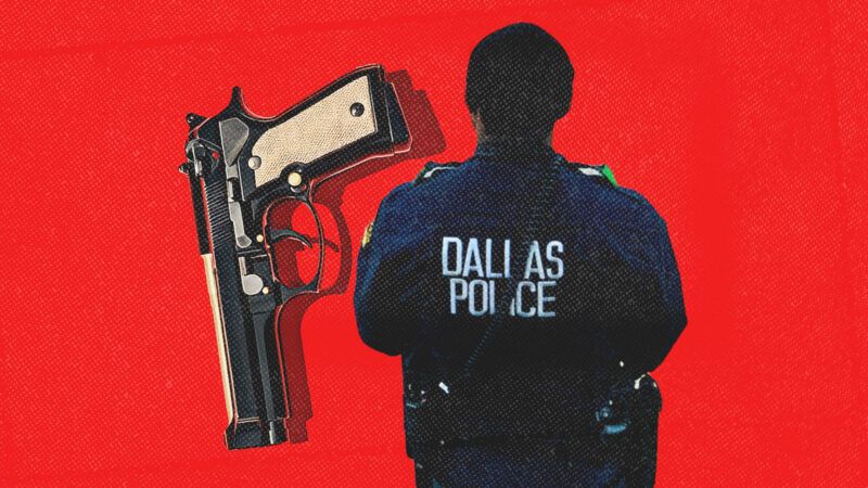 Dallas Police officer and a handgun | Illustration: Midjourney/Avi Adelman/ZUMAPRESS/Newscom