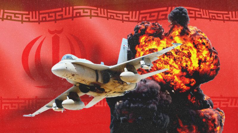 An American fighter jet, with an explosion and the Iranian flag in the background | Illustration: Somartin/Brett Critchley/Stangot/Dreamstime