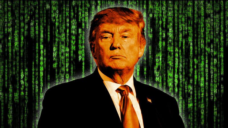 Donald Trump against a background of digital code | Illustration: Vandana Jain/Frédéric Legrand/Ivan Kmit/Dreamstime