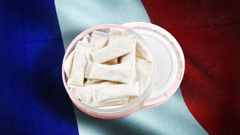A tin of Zyn against a French flag | Envato/Montecristo9/Dreamstime