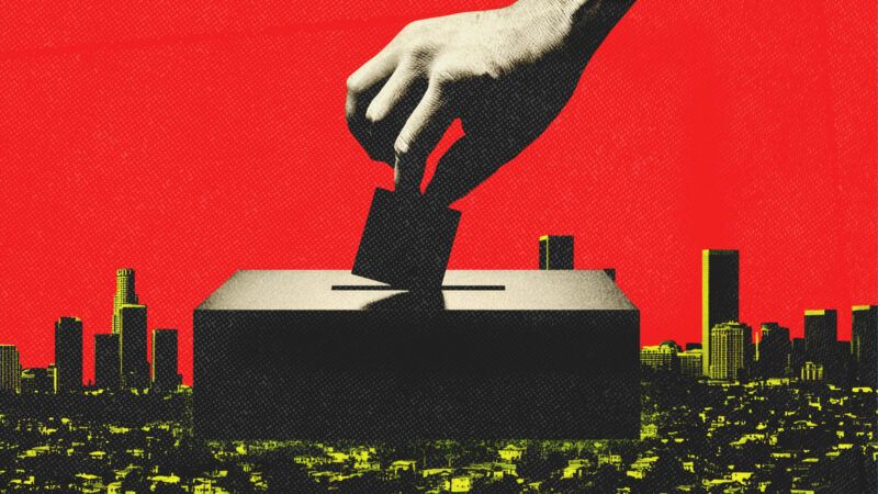 A hand is seen casting a vote amid a sea of coins and against a red backdrop | Illustration: Midjourney