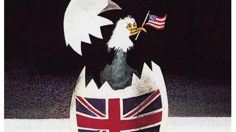 An illustration of a bald eagle with an American flag hatching from an egg | Photo: Promotional material for 1776; mtishows.com