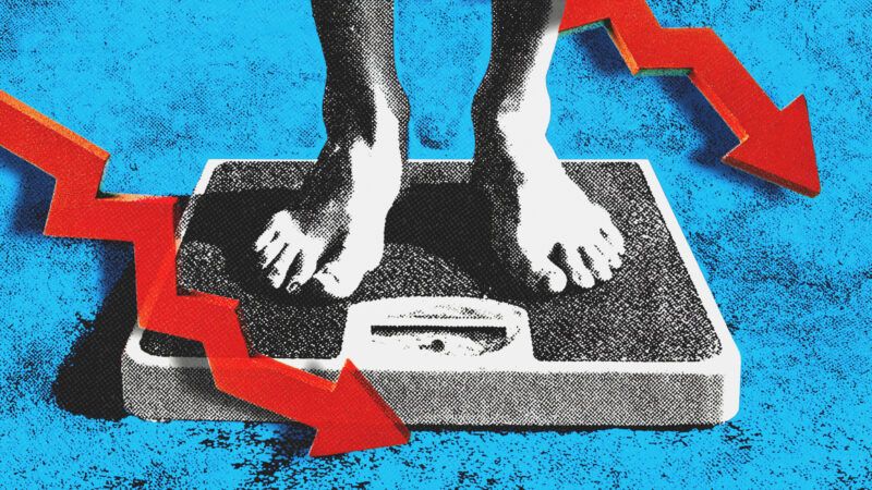An illustration of a person standing on a scale | Midjourney/Dragan Andrii/Dreamstime