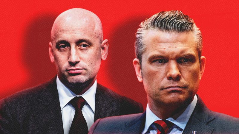 Stephen Miller and Pete Hegseth | Credit: Andrew Leyden/ZUMAPRESS/Newscom/Andrew Thomas-CNP/Newscom