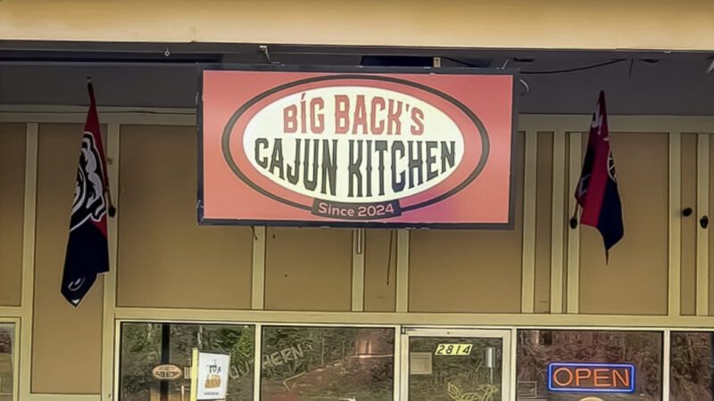 The sign of Big Back's Cajun Kitchen in College Park, Georgia | Big Back’s Cajun Kitchen/Instagram
