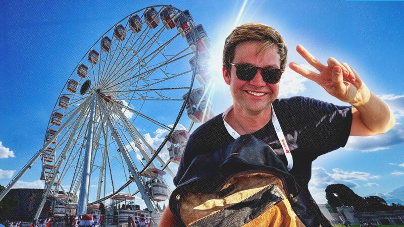 Billy Binion seen next to the Ferris wheel at the Great American State Fair | Billy Binion