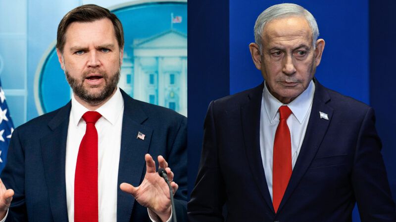Vice President JD Vance. Israeli Prime Minister Benjamin Netanyahu | RONEN ZVULUN/POOL/SIPA/Newscom/Michael Brochstein/ZUMAPRESS