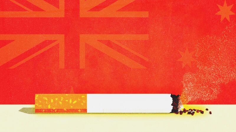 An illustration of the Australian flag and a cigarette | Midjourney/Bubu45/Dreamstime