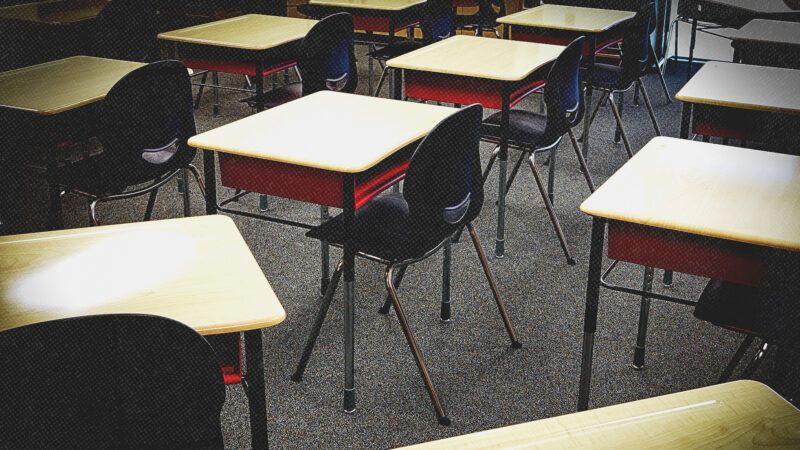 Empty classroom desks are arranged in rows. | Mint_Images/Envato