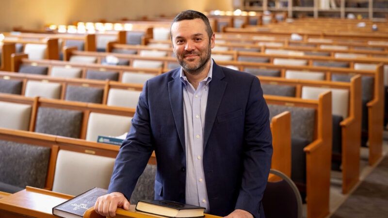 Daniel Grand stands in the middle of a synagogue. | Alliance Defending Freedom