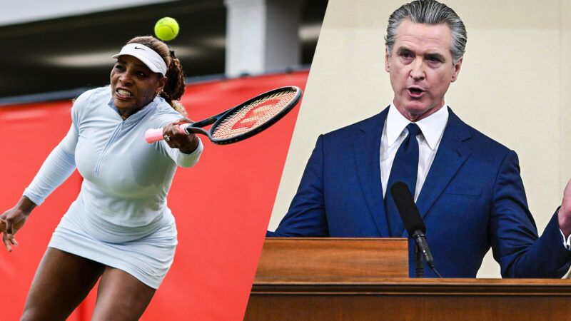Serena Williams and California Gov. Gavin Newsom | Hongbo Chen / Action Plus/Newscom/HECTOR AMEZCUA/TNS