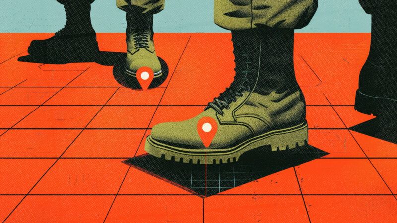 Boots of soldiers with geolocation icons | Illustration: Midjourney