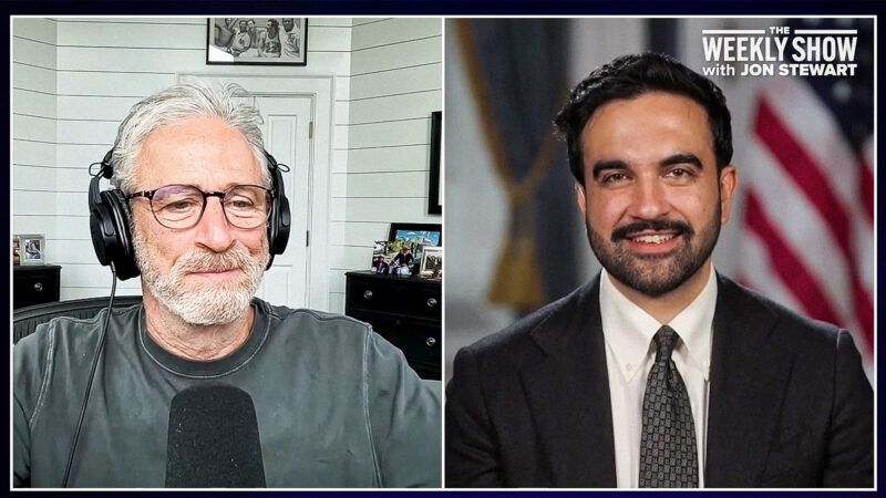 Zohran Mamdani and Jon Stewart | WeeklyShowPodcast/YouTube