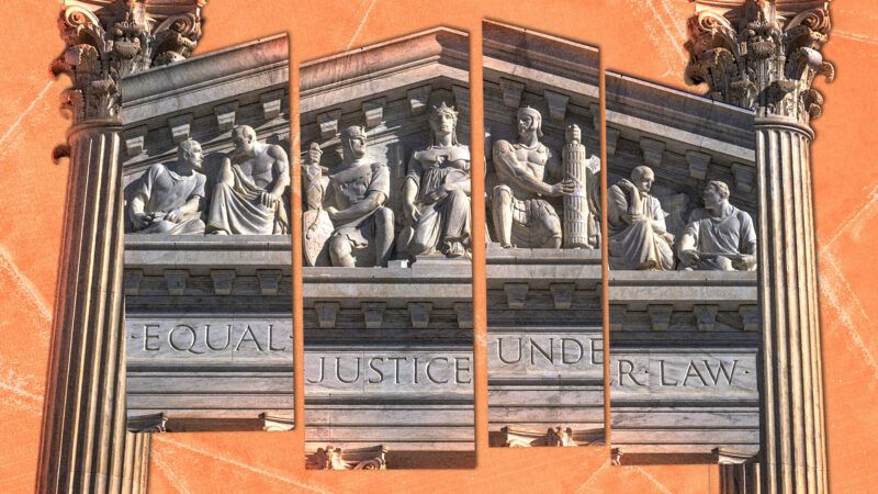 A photo of the SCOTUS building, slightly broken up and fractured | Adani Samat/Volodymyr Tverdokhlib/Dreamstime