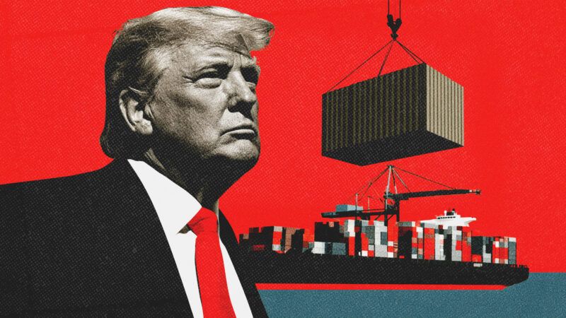 President Donald Trump and a container ship | Illustration: Midjourney