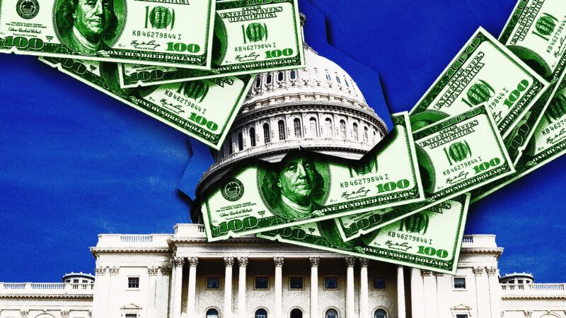 U.S. dollars around the U.S. Capitol | Photo: Mekcar/Jiawangkun/Dreamstime. Illustration: Fatima Ruiz.