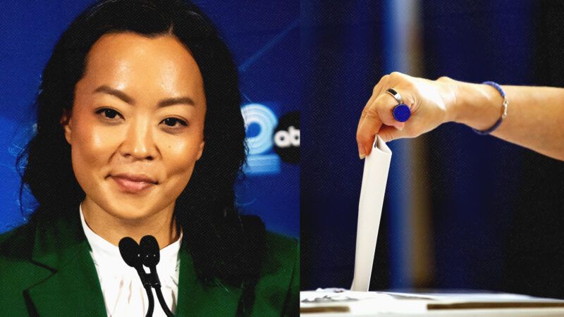 Francesca Hong and a hand with a ballot | LaShawnda Jones/Bizoon/Dreamstime