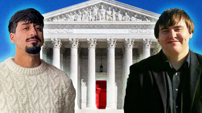 the Supreme Court building flanked by photos of Ali Hemani and Alexander Ledvina | Photos: Ali Hemani/Mark Ledvina/Adam Parent/Dreamstime | Illustration: Fatima Ruiz