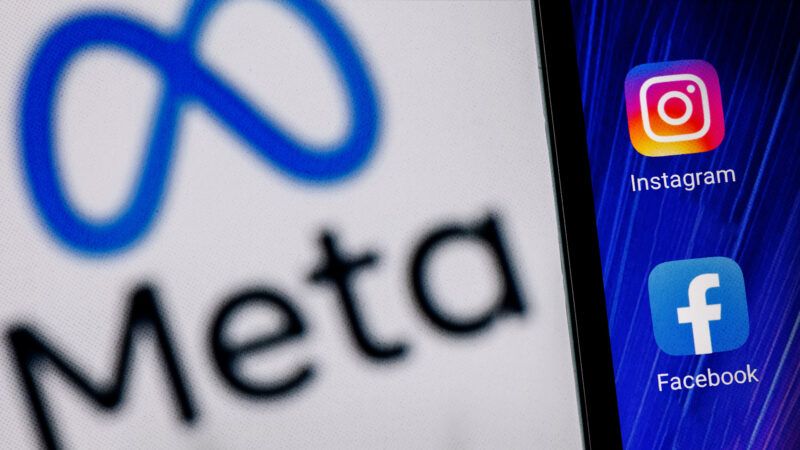Meta logo, with social media icons for Facebook and Instagram | Photo: Sergei Elagin/Dreamstime.